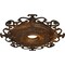 Ekena Millwork Orleans Ceiling Medallion (Fits Canopies up to 8 1/4"), 38 3/8"OD x 6 5/8"ID x 2 7/8"P, Rust CM38OLRUS - alternate 4